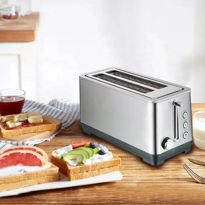 Premium Stainless Steel Bread Toaster Fast and Even Toasting for a Delicious Breakfast