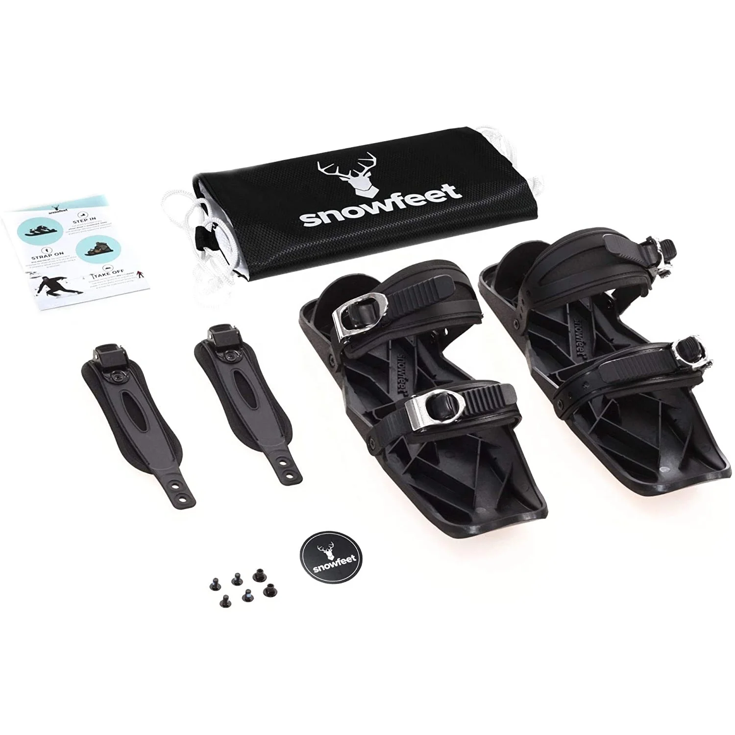 
Outdoor Anti-Slip Skiing Mini Sled Snowboard winter Ski Boots portable 