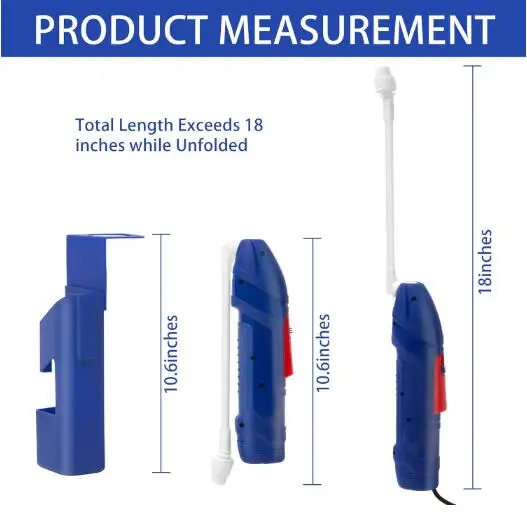 Long distance bleach handheld electric battery powered sprayer with 1 gallon tank or the water bag for weeds killer pesticide