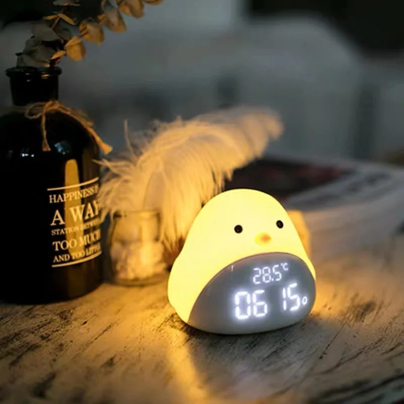 2019 New Design Animal Shaped Alarm Clock Children Teaching Alarm Clock With Night Light