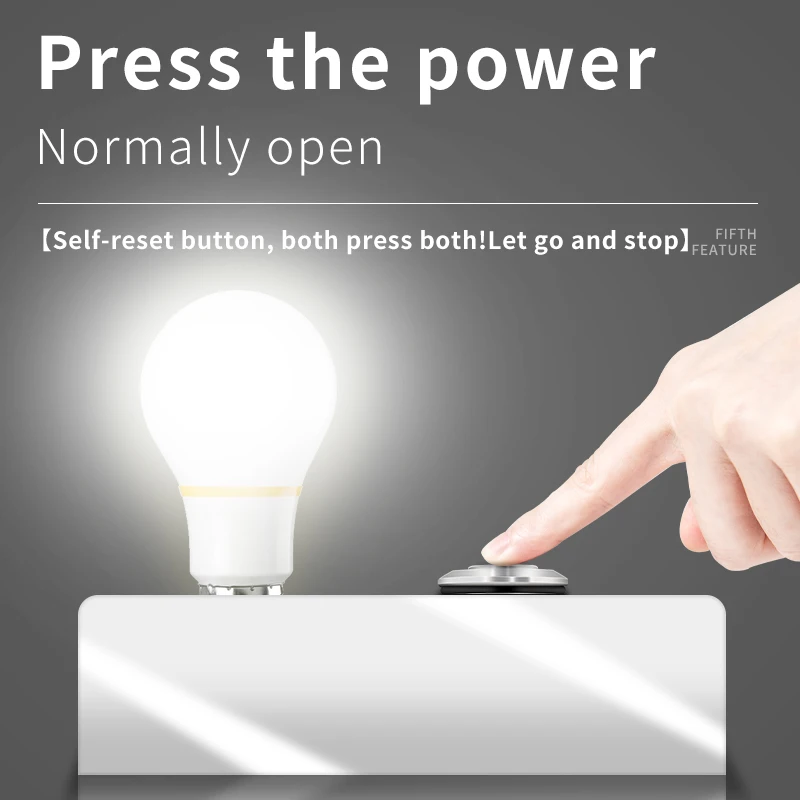 CDOE Brand Custom doorbell logo 19mm metal reset type pushbutton normally open switches