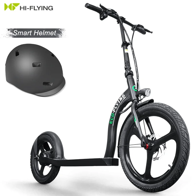 Eu warehouse escooter fold scooter with helmet electric 350w 10Ah big wheel adult electric scooter
