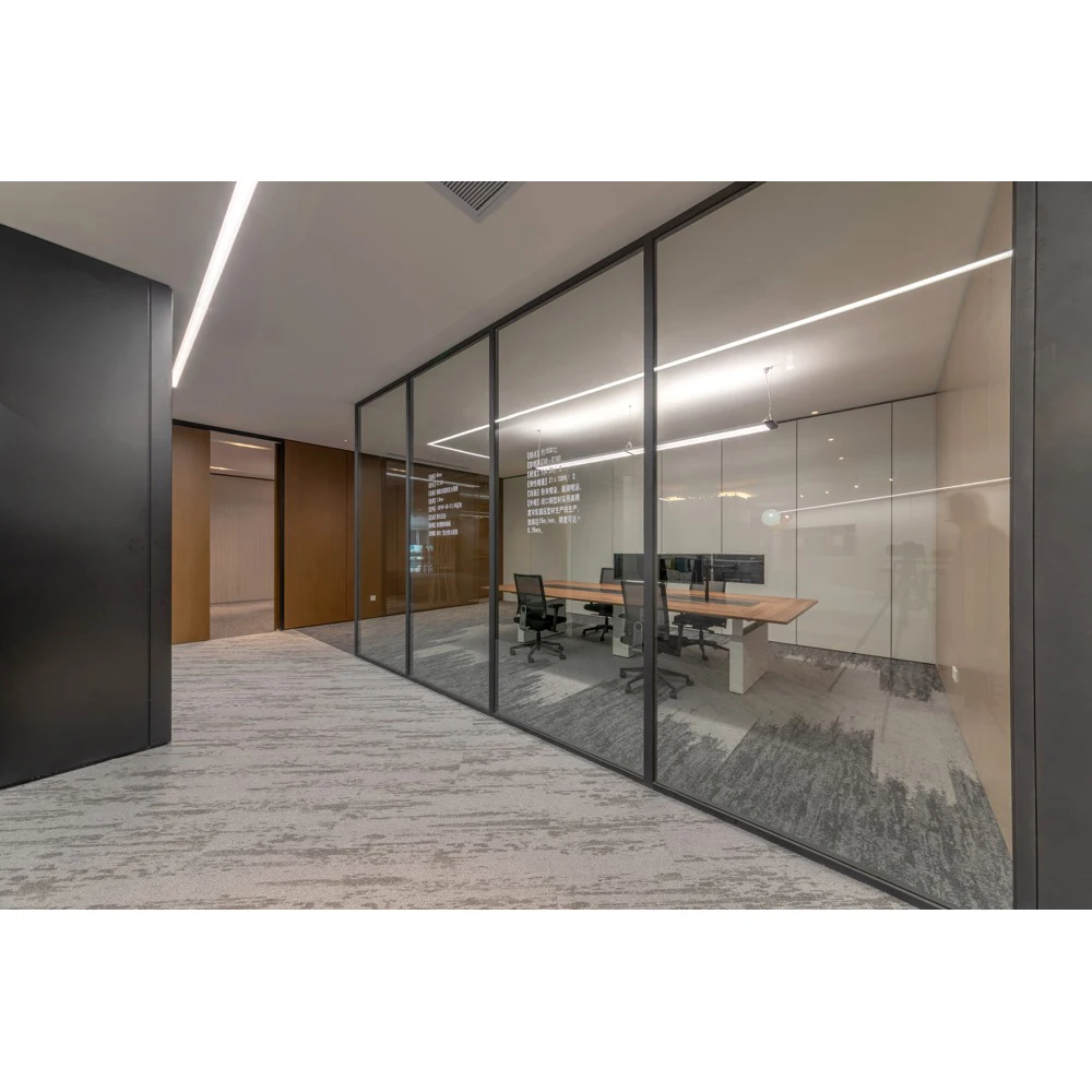FlexSpace 2023 new High quality floor to ceiling room dividers decorative frosted glass office partition wall