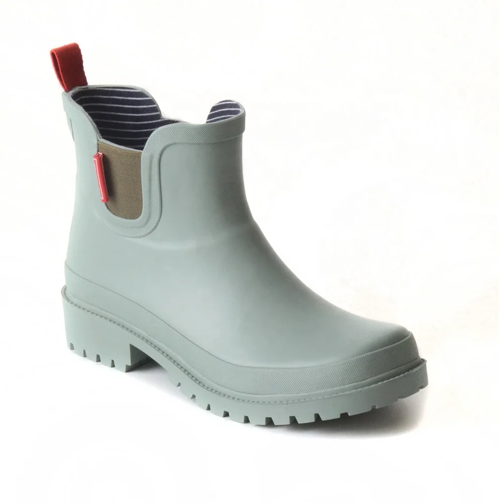 Wholesale Rubber 100% Waterproof Short Rain Day Shoe Fashion Women Gumboots Botas De Lluvia Para Mujer