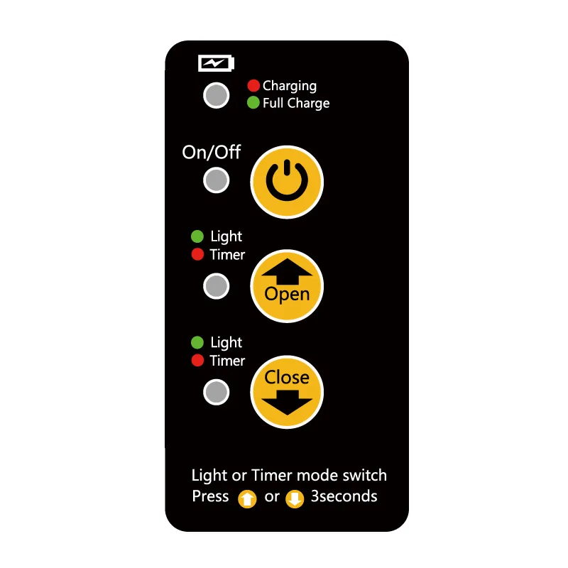 Solar Powered Light Sensing Remote Control Opener Rolling shutter door Automatic Chicken Coop Door