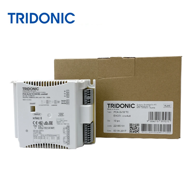 Tridonic DALI PCA 2x18 TC EXCEL one4all Y II Electronic dimming FL ballasts 18w electronic ballast 2x18w lamp ballast 220v