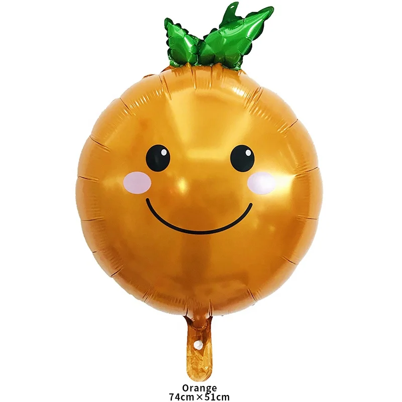 New Summer Fruit And Vegetable Modeling Aluminum Film Balloon Wedding Birthday Party Children Cartoon Balloon Wholesale