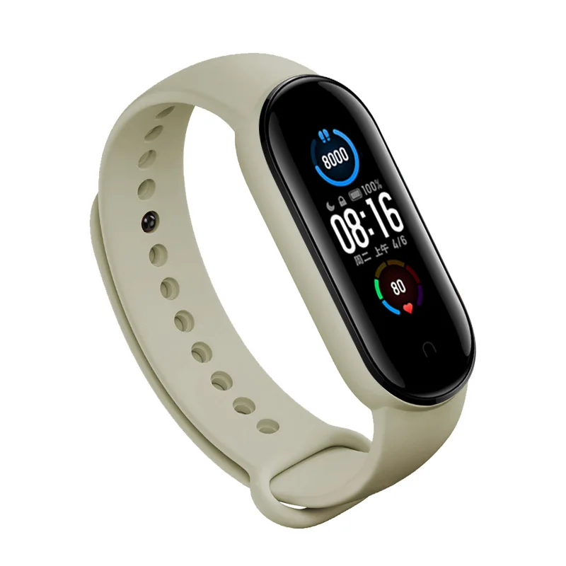 Цветной сменный ремешок для браслета Xiaomi Mi Band 5 новая