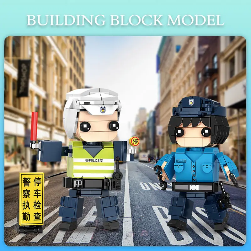 WOMA TOY C0612 4 in 1 assembly custom mini bricks building block child city police action figure toy