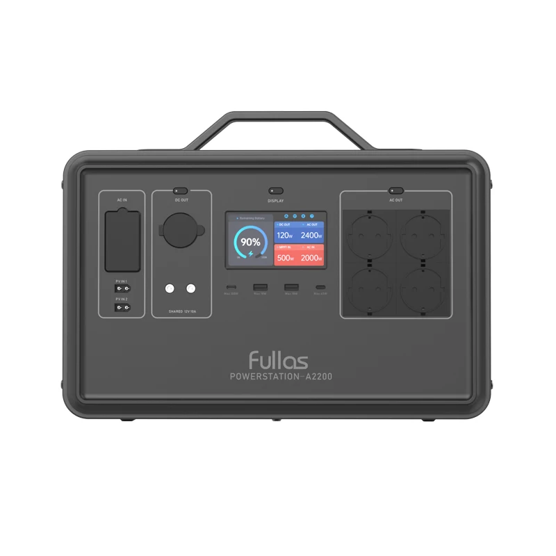 2240Wh 2400w Output Portable Lithium Battery Camping Solar Portable Power Station