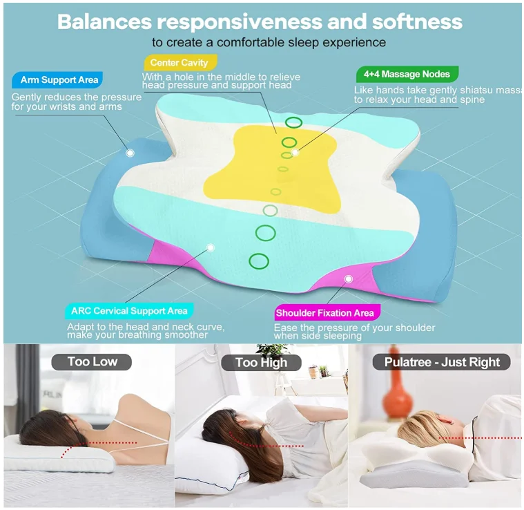 Professional Manufacturer Luxury Cheap Butterfly Shape Sleeping Memory  Pillow