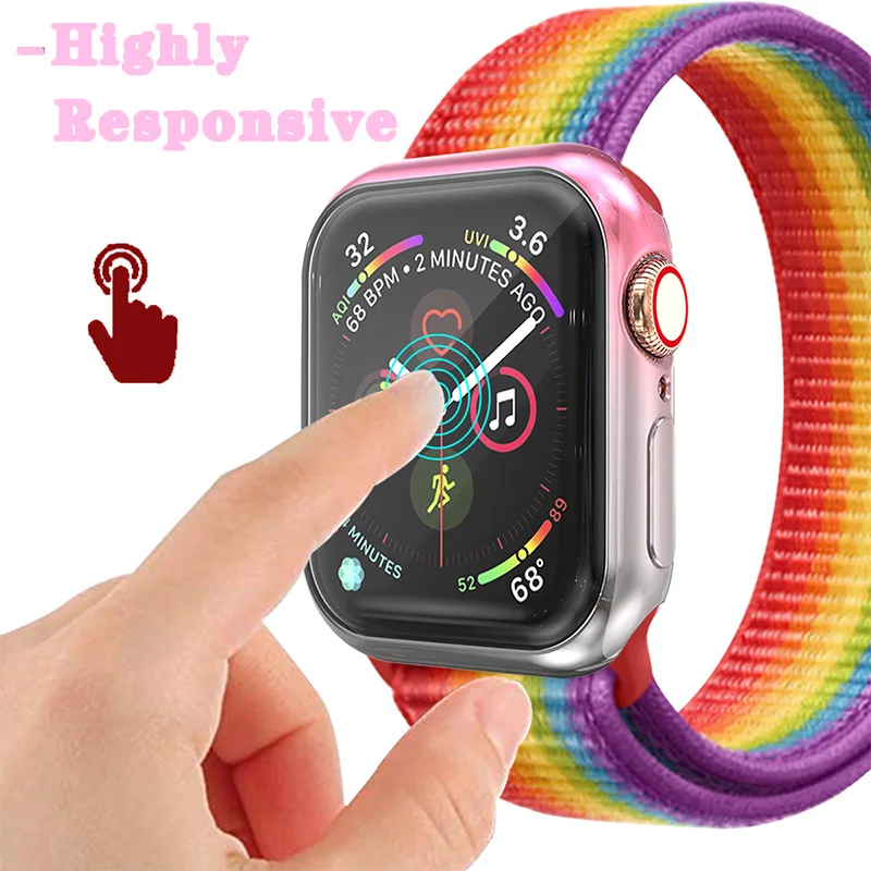 
Fashion Colorful Watch Band Protector Case TPU cover for Iwatch 38/40/42/44mm Sports for Apple Watch Series 6 SE 1 2 3 4 5 