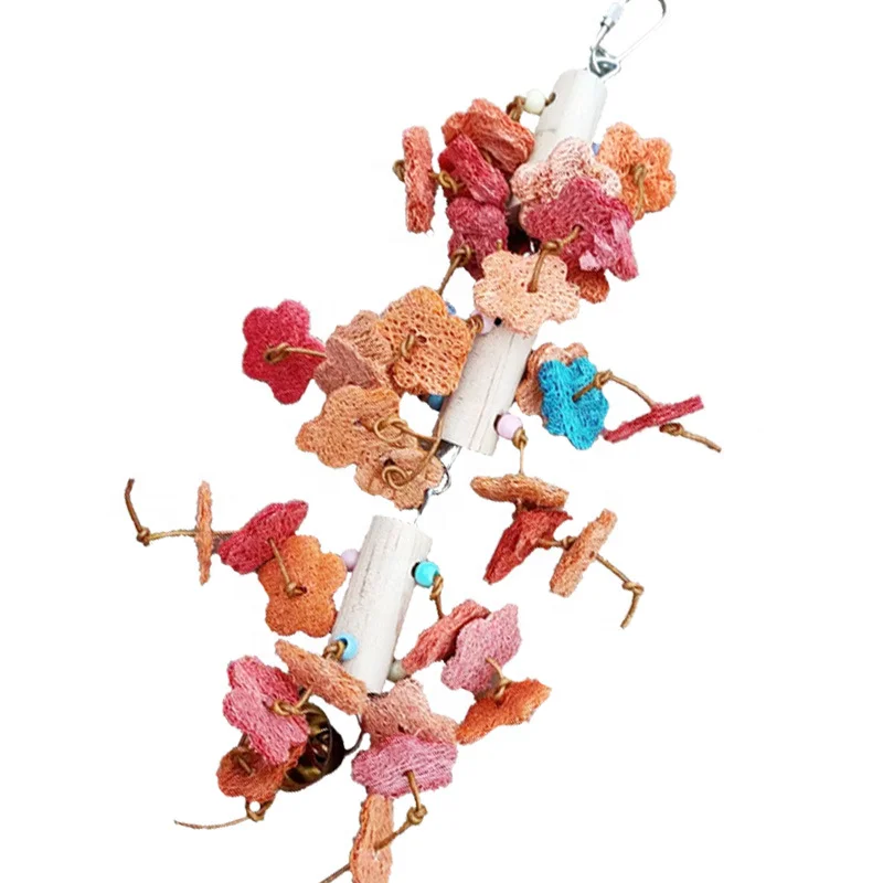 Extra Large Bird Parrot Toys Multicolored Natural Wooden Blocks Tearing Toys for Birds Parrots