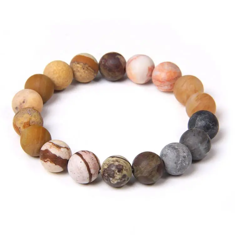 Wholesale Eight Planets Bead Bracelet OEM Natural Matte Stone Bracelet Universe Galaxy Solar System Planet Bracelets Men Women