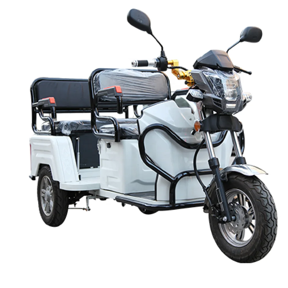 old couple two seats shopping bike with big bucket basket elderly Assisted easy moving Electric Tricycles three wheels scooter