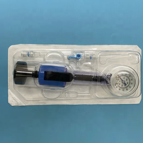 Tianck Medical manual pump disposable ptca balloon catheter ISO arterial blood  B type 30ATM Balloon Inflation Device