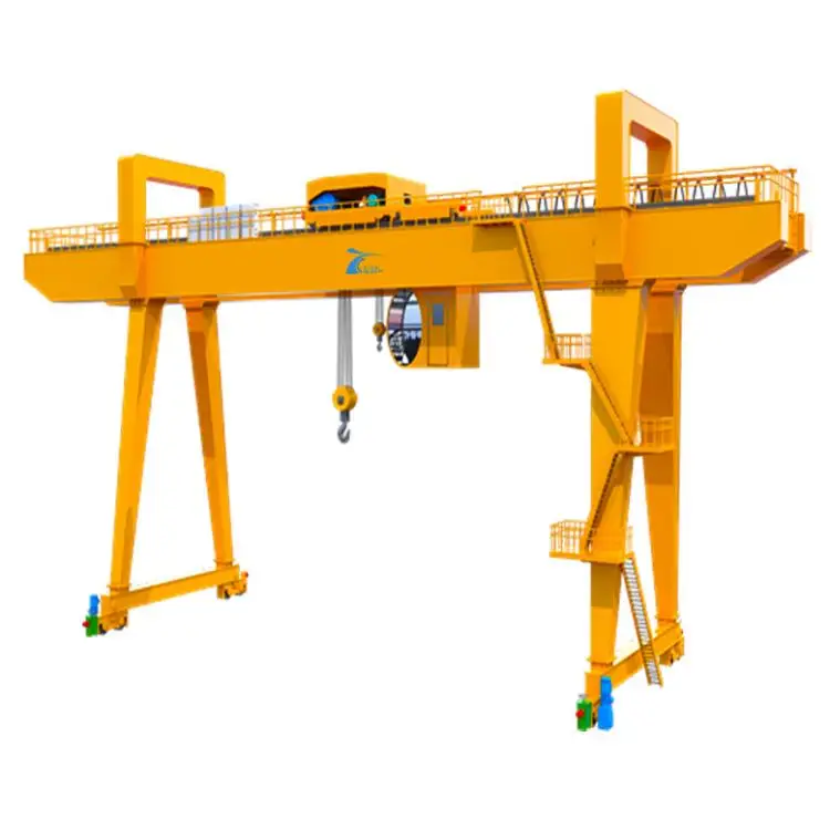 50 ton 60 ton 70 ton Double girder rubber tyred gantry cranes manufacture for lifting precast concrete beam