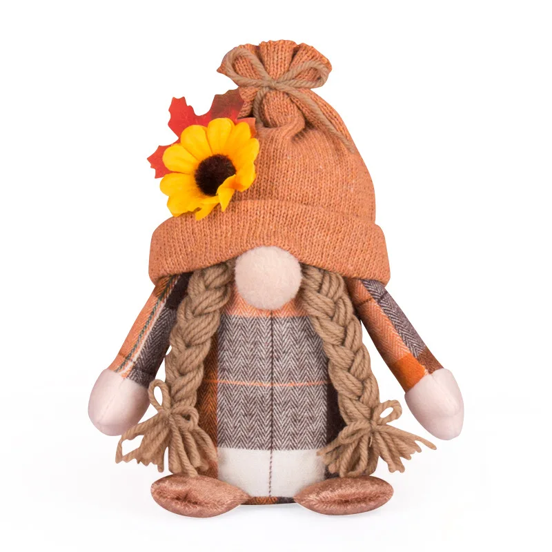 Моющийся autunno peluche фестиваль урожая мини-благодарения Gnome Gonk Новый Урожай с тыквенной куклой