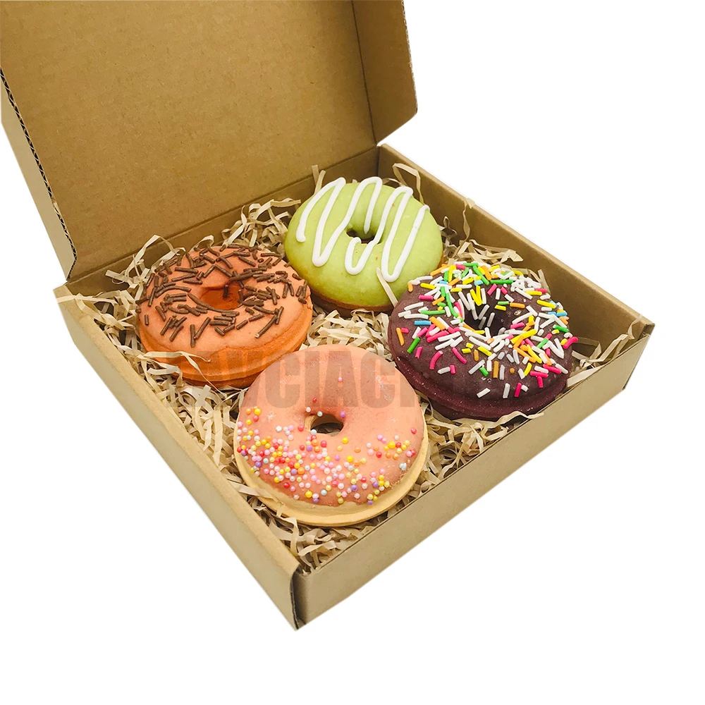 Натуральные Бомбочки для ванны с сладким ванильным пончиком органическое кокосовое масло банные принадлежности Fizzies аксессуары ванной комнаты