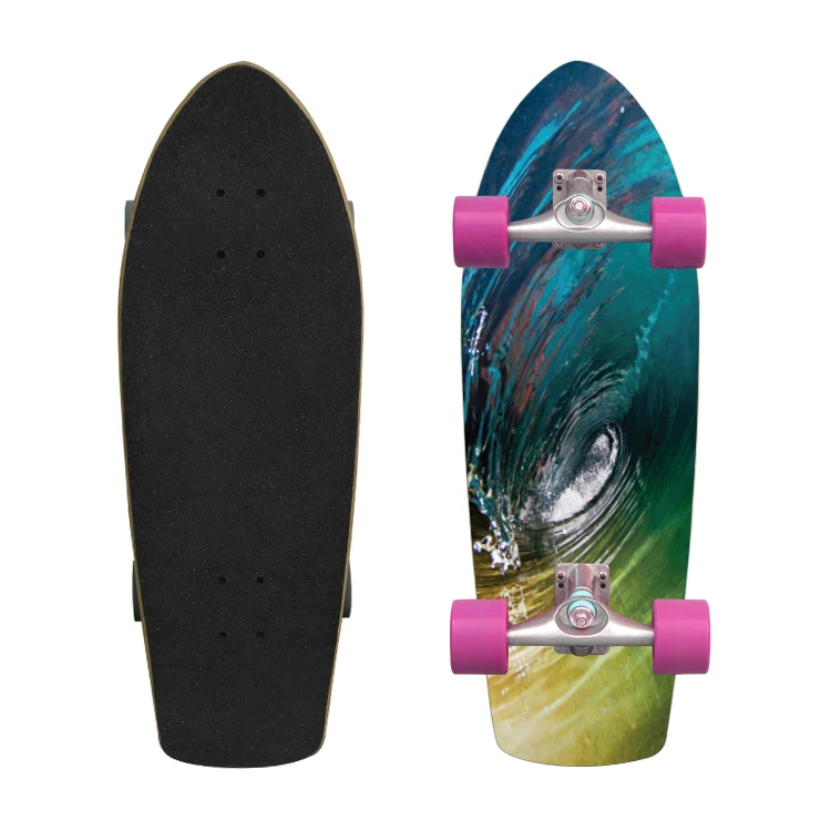 Slide Old school fish 8 7 lay maple land blank surf skate complete land board surfskate deck for kid