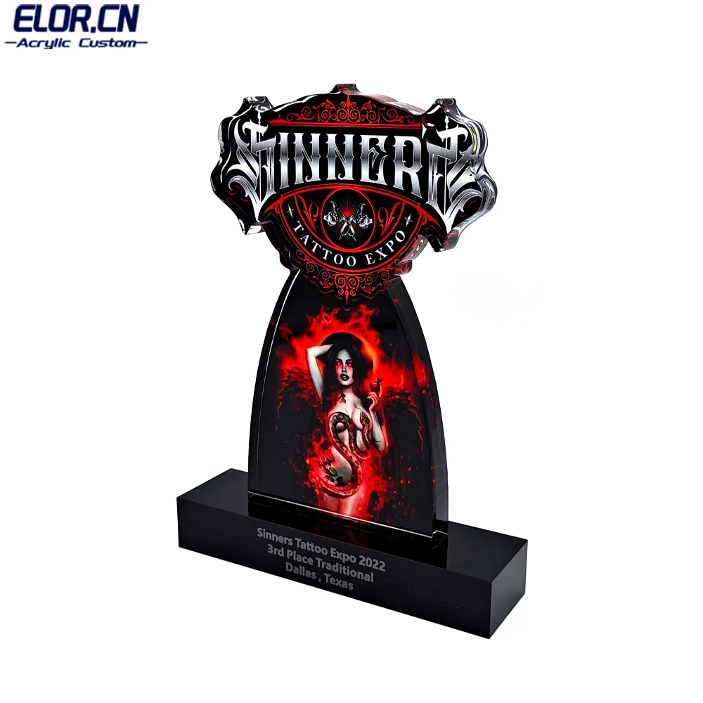 Elor Good Looking Custom Designs Made From High Transparency Acrylic Awards Trophy