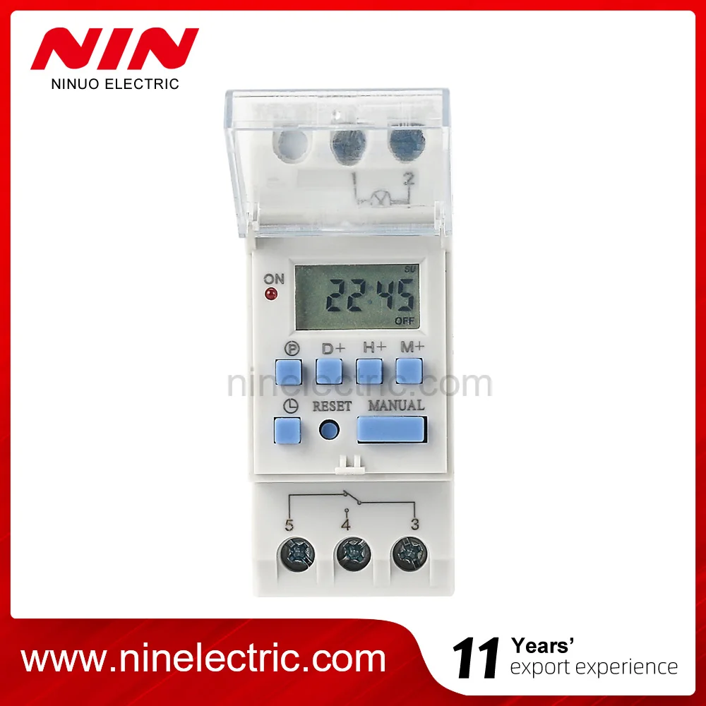 Best Selling Product 220V Din Rail Wall Mounted  Timers Power Outlet Socket Digital Timer Switch