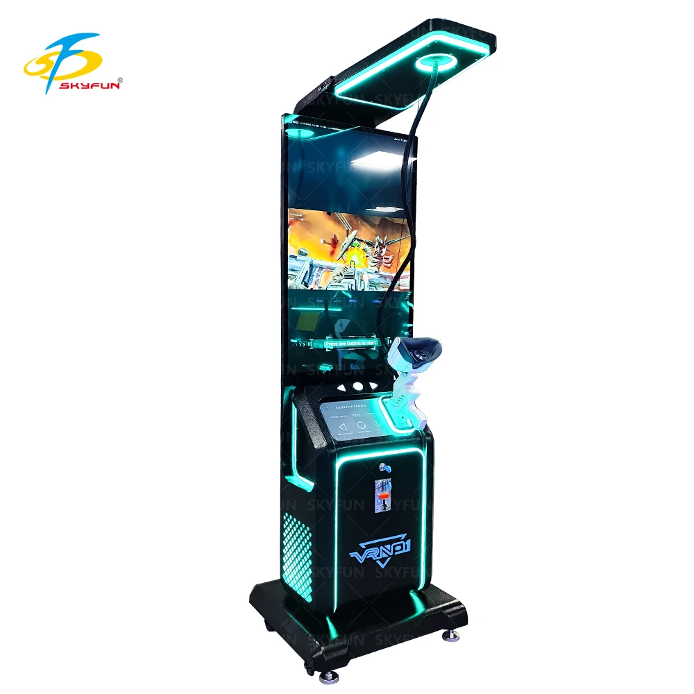 Amusement Park Products Self-Service Standing VR Machine Shooting Simulator Coin Operated Gaming VR Game Machine