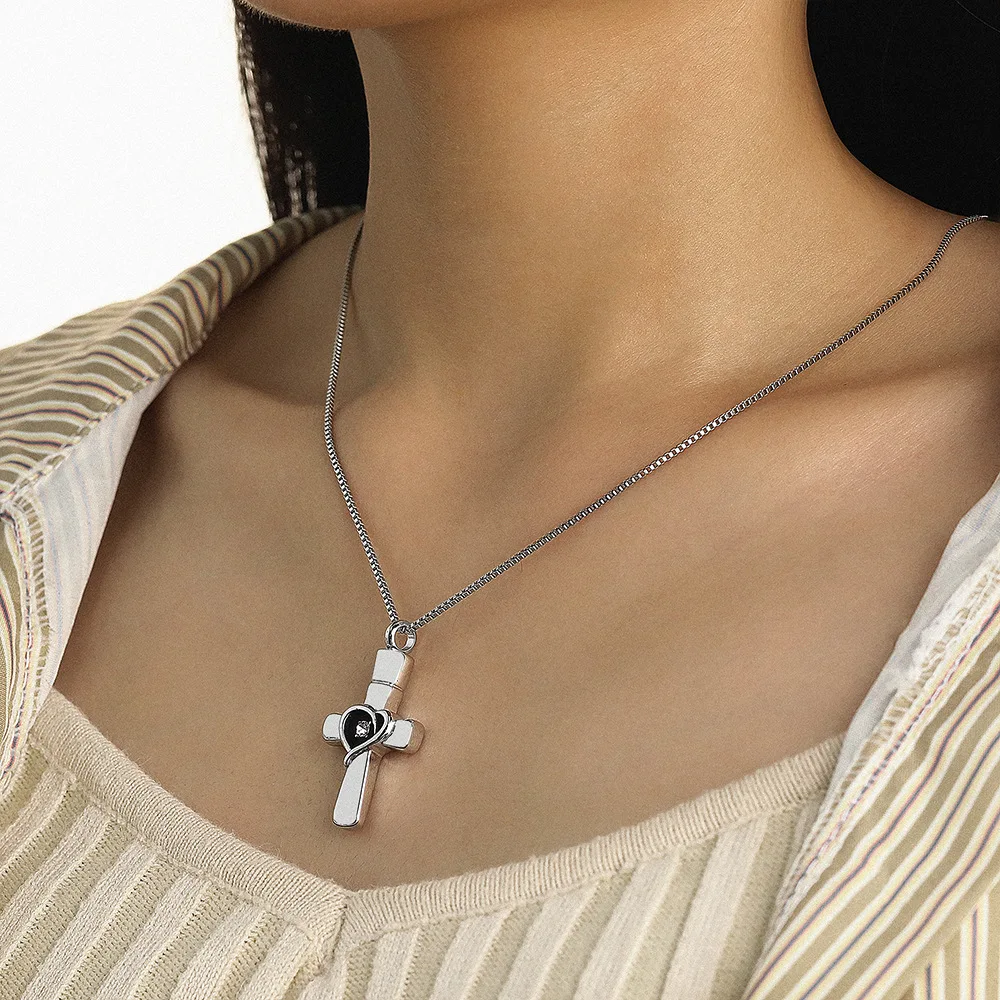 memorial pet urn copper pendant necklace vintage diamond cross perfume bottle pendant necklace