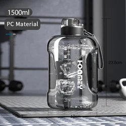 Large Capacity BPA Free Wide Mouth 1.5L 2.5L 1 gallon Sport Gym Clear Plastic PC Tritan Water Bottle Jug