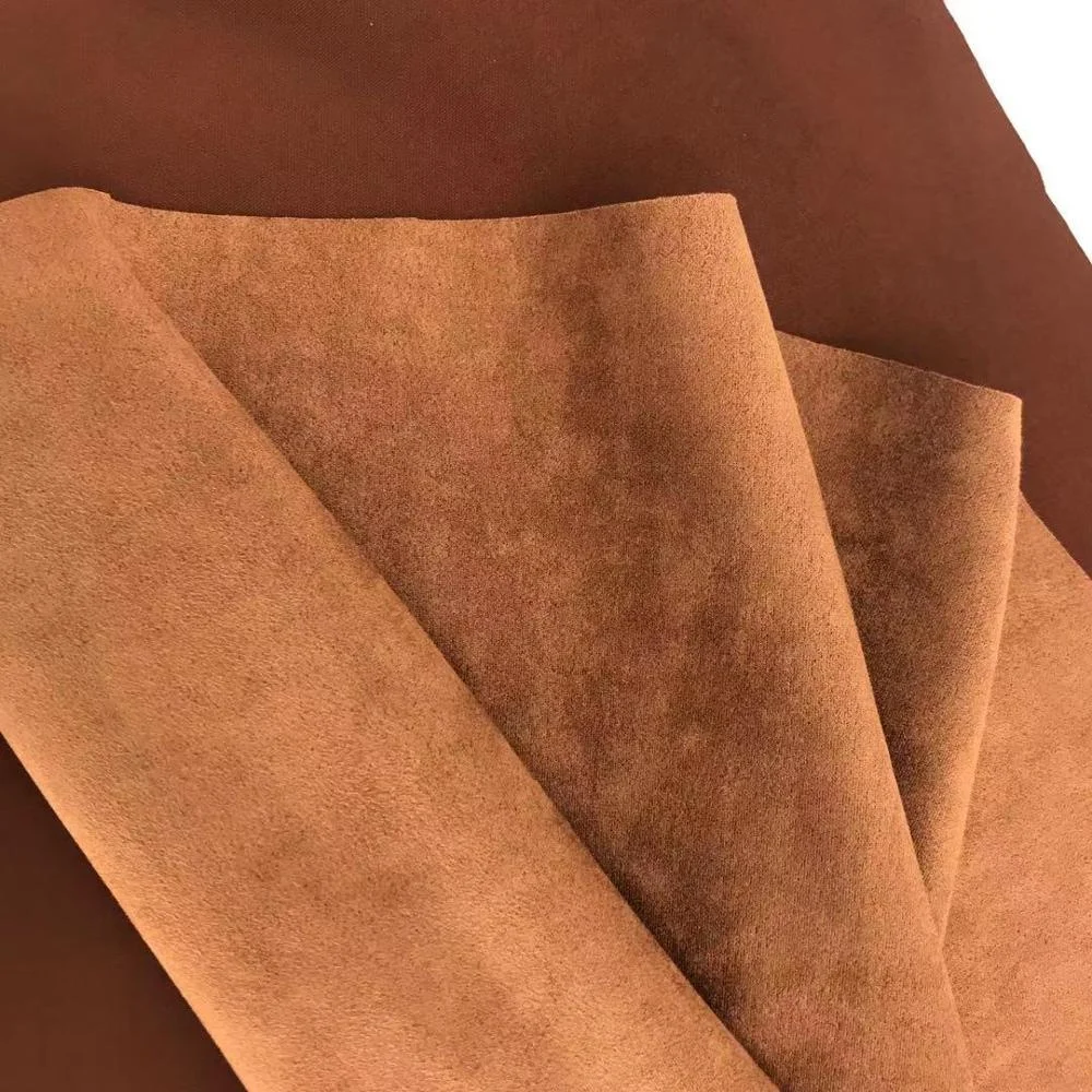 soft brown classical 100 polyester woven microfiber fabric for dress coat
