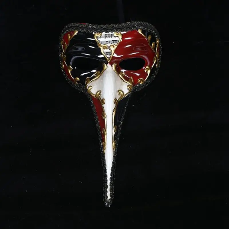 Venetian Mask Small Long Nose Halloween Masquerade Mask Painted Antique Venetian Mask Proboscis Wang Adult Male Models