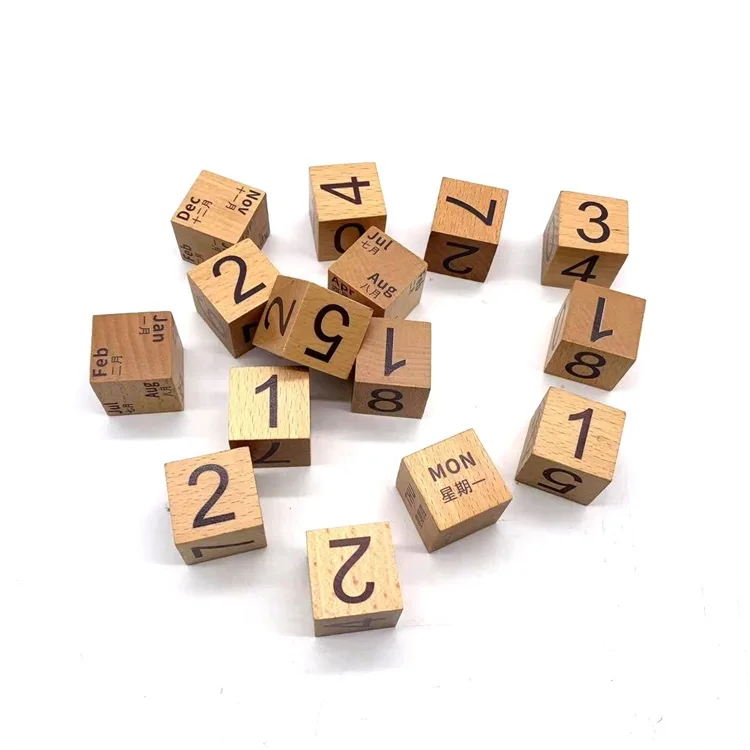 numeral letters beech wood cubes well polished beech wood blocks  natural custom wood blocks DIY Building blocks