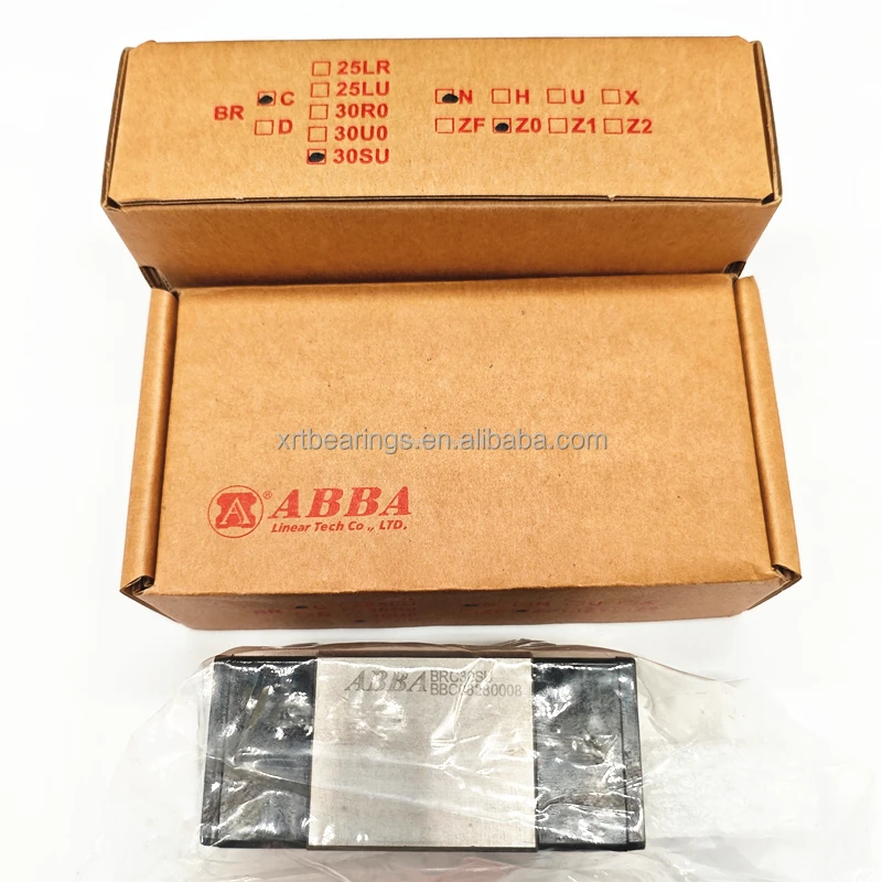 ABBA Linear Guide Block bearing BRC30U0 BRS30B 30x60x42mm Double Row Steel Balls Sliders BRS30BS BRC30SU Linear slide bearing