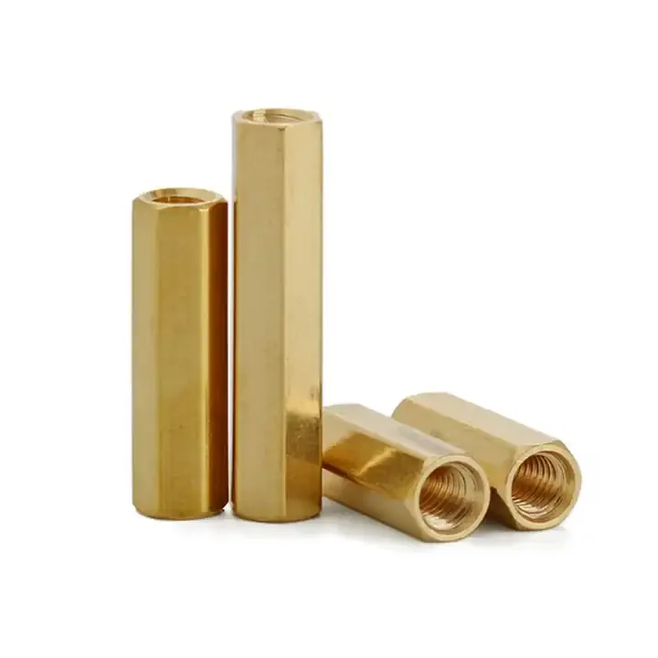 Tobo Group H59 H62 Brass Bronze Copper Alloy Steel Yellow Zinc Plating Coating Hex Hexagon Head Long Nut DIN934