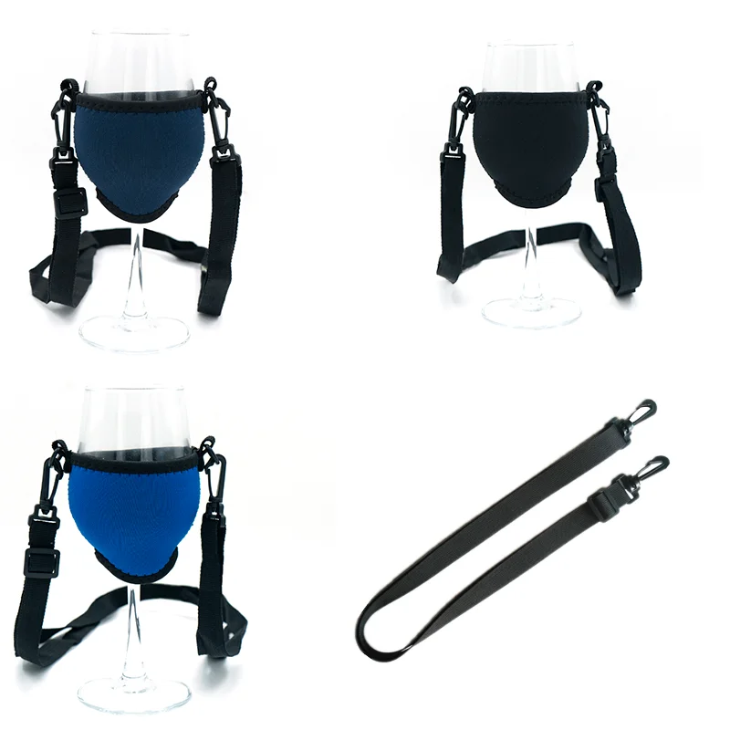 insulated neoprene sleeve wine glass holder Wine use neoprene glass goblet Promotion gift costom sublimation Neoprene holder