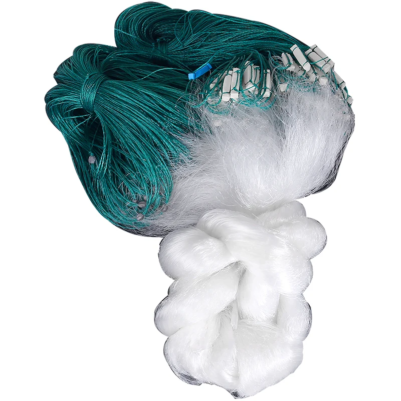 Wholesale 3 Layers Monofilament 10m-100m Length 0.8m-1.8m Height Customized Fishing Gill Net