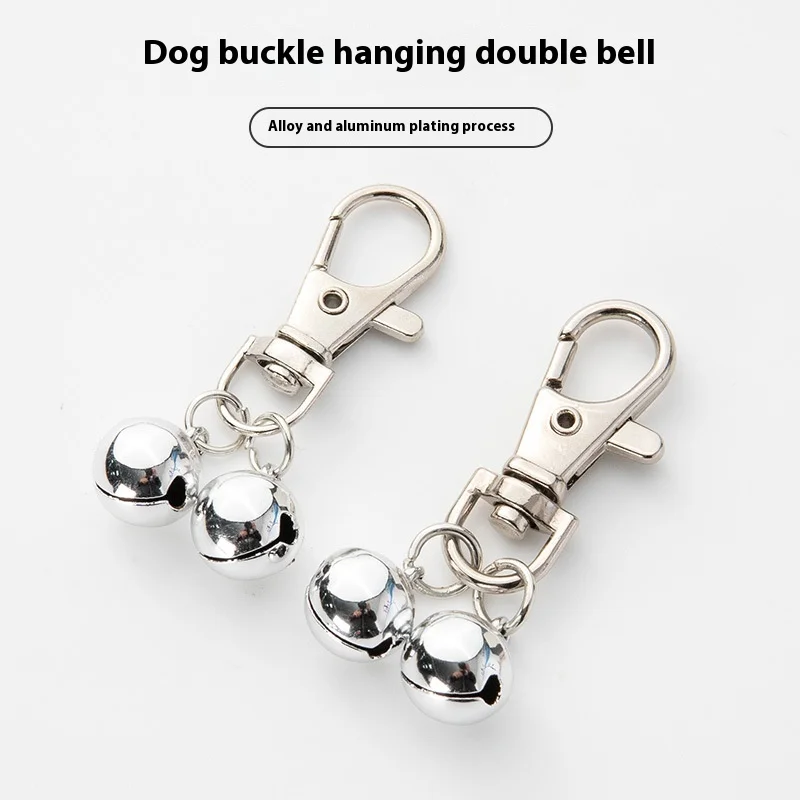 Diy Jewelry Accessories Zinc Alloy Coin Holder Keychain Hanging One-Word Bell Metal Pet Dog Collar Bell Pendant & Dog Buckle