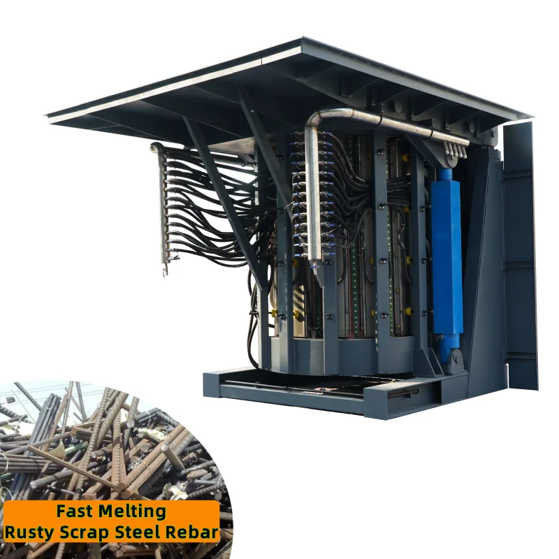 Coresless 1ton induction melting furnace for good quality bucket tooth casting and manufacturing