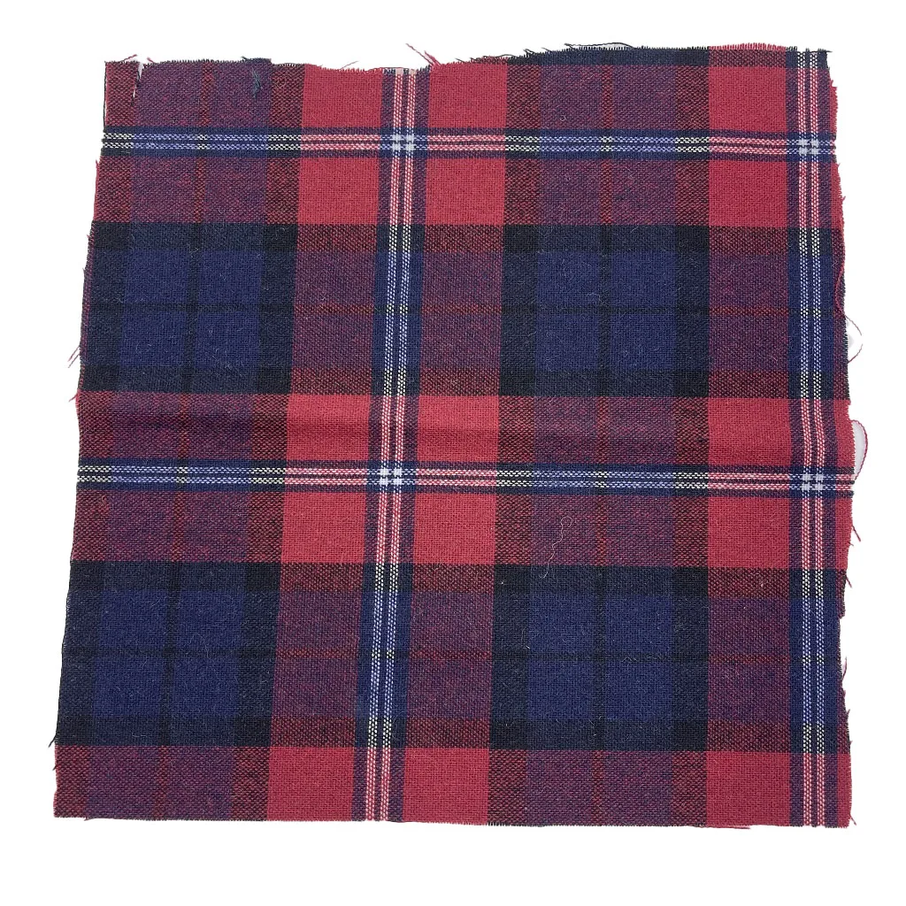 Wholesale 100% Polyester Tartan Red Blue Plaid Woven Fabrics For School Uniform ZZH24014