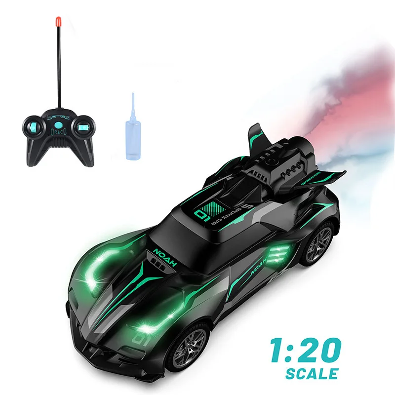 Radio control spraying stunt drift racing spray remote control toy car 2.4g 1:20 rc stunt car with light and spray