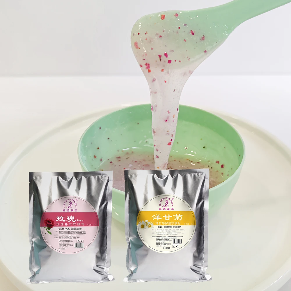 Korean clear crystal peeling organic rose powder skin care collagen eyebags beauty hydrating anti-aging jelly sheet mask