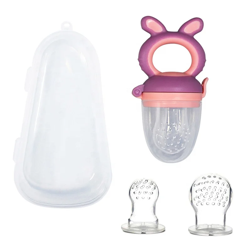 New Design Set Silicone Fresh Fruit Food Nibbler Pacifier Baby Fruit Feeder