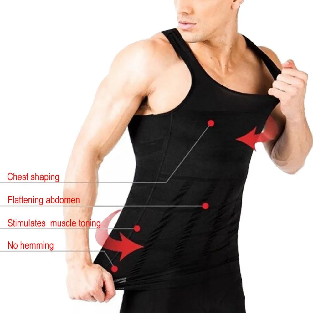 Men's Gynecomastia Shaper Tops Slimming Boobs Chest Control Underwear Belly Compression Undershirts Waist Control Corset