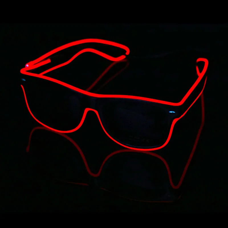 Party Flashing In The Dark Light Up Glasses battery powered Plastic Glow LED EL Glasses