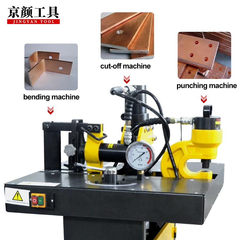 Support Customization DHY-150 three in one Multifunctional copper busbar punching bending cutting Processing Machine 150mm*10mm
