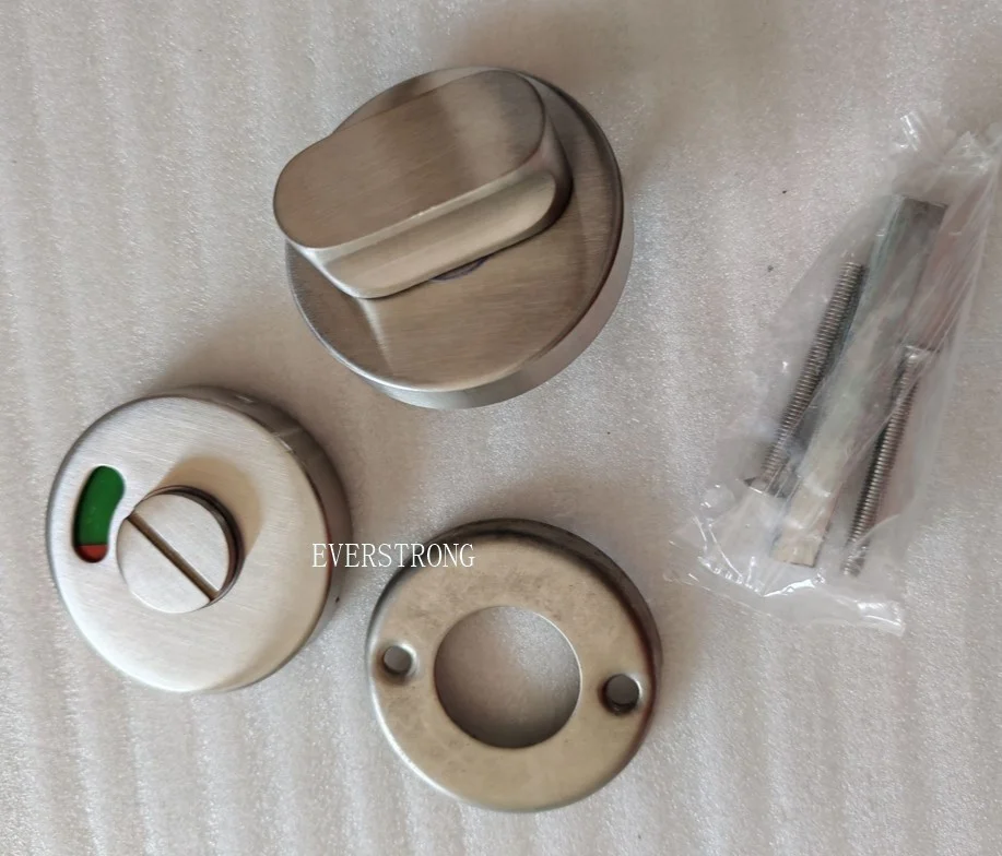 EVERSTRONG P009E 304 Stainless Steel round Toilet Cubicle Partition Door Lock or bathroom latch with indicator