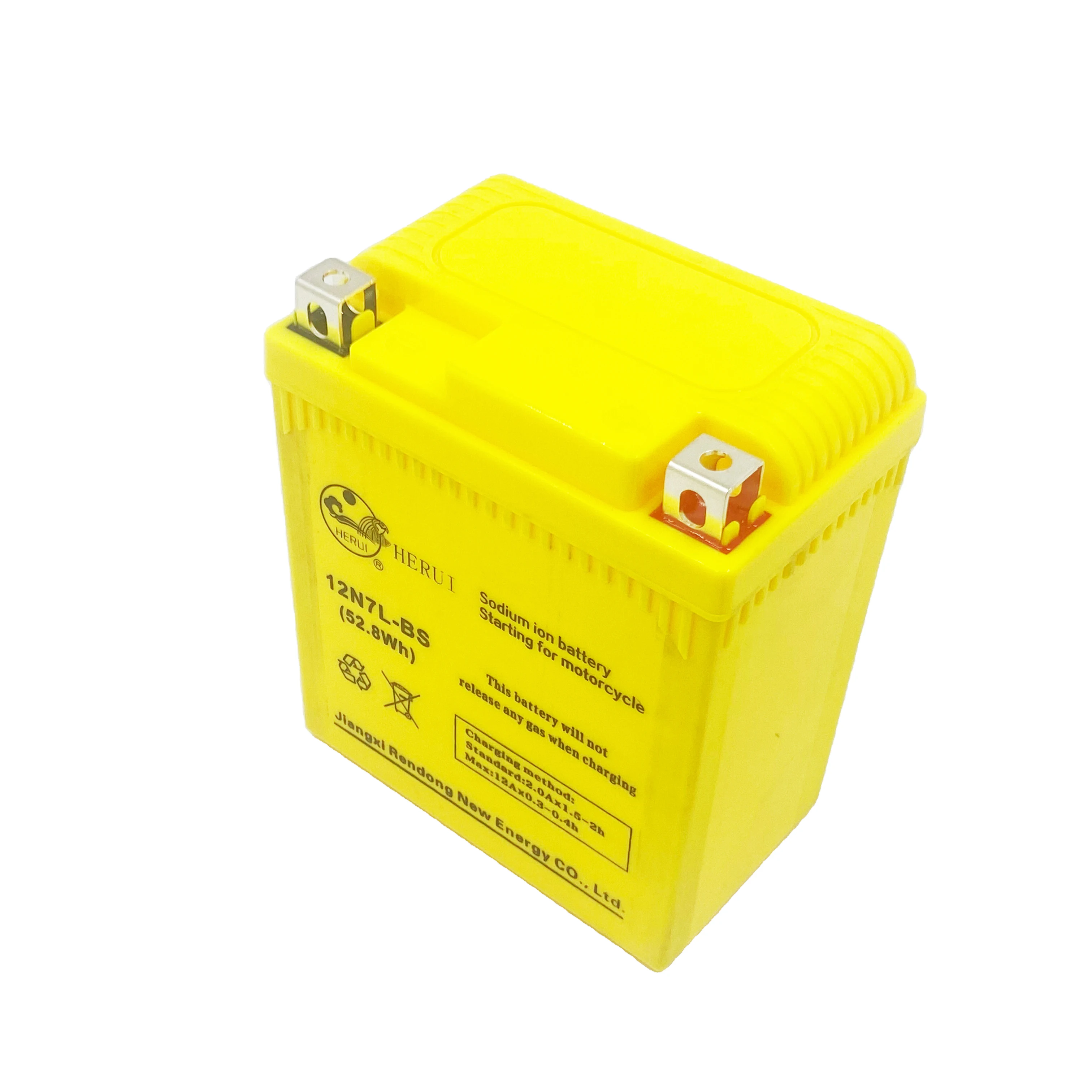 12v 4.4ah Rechargeable sodium Starting Lithium Ion Motorcycle Battery 12N7L-BS for motorbike diesel engine