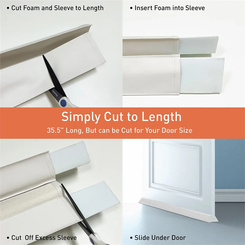 Adjustable Bottom of Door Draft Blocker Living Triangular Door Draft Stopper  Excluder Door Draft Blocker