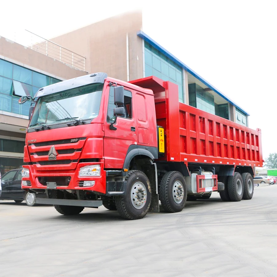 Сверхмощные самосвалы Howo б/у 8x4 12 колесные шины Sinotruk 375 самосвал для продажи