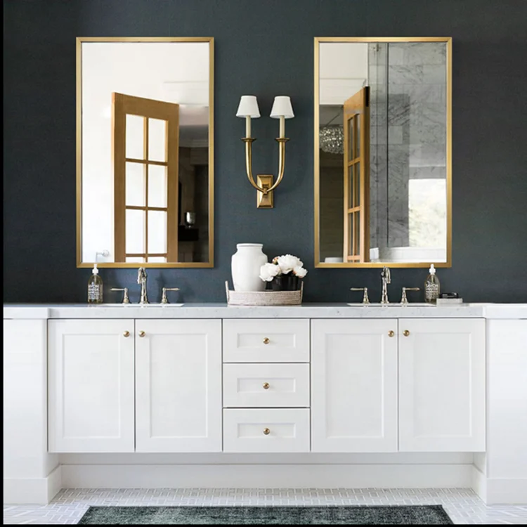 Classic Modern Eye-catching Antique Favourable Price Square Stainless Steel Frame Mirror Frame